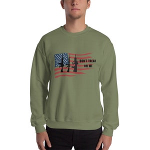 Don't Tread On Me Unisex Sweatshirt | American Flag Sweatshirt | Second Amendment Sweatshirt | Gift For Men | Patriotic Shirt | Military