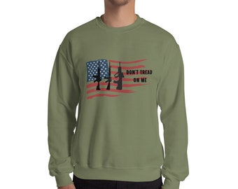 Don't Tread On Me Unisex Sweatshirt | Amerikanische Flagge Sweatshirt | Zweiter Änderungsantrag Sweatshirt | Geschenk für Männer | Patriotisches Shirt | Militärische