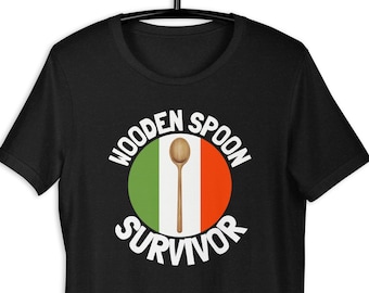 Sobreviví a la cuchara de madera - Divertida camiseta unisex italiana para padres