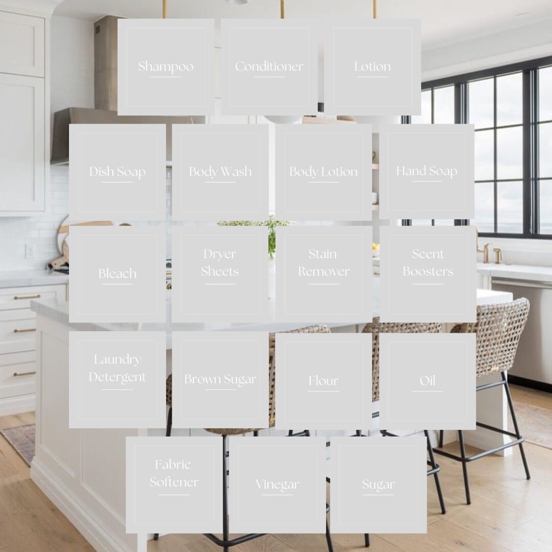 Empty Room Label Home Organizing Label | Gray | Room Labels | Bathroom Labels | Kitchen ...