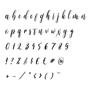 font di scrittura a mano lettere dell'alfabeto Dxf Svg Png Jpg file, font per taglio laser cnc, font di taglio, font dxf per cnc, lettere abc taglio laser dxf