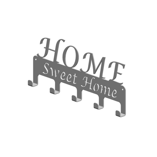 Home Sweet Home Key Holder Dxf Svg Cut Files | metal key hanger svg dxf/ laser cut file/ plasma cut file/ dxf files for plasma/ cut and fold