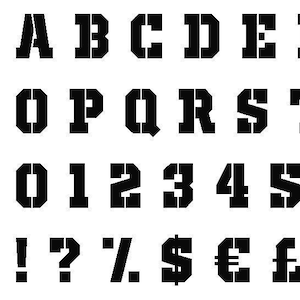 Alphabet Laser Cut DXF SVG Fichier / Police Fichier Dxf pour Plasma / Format Dxf pour la découpe laser / Lettres A à Z Svg Dxf Files/CNC Route Alphabet Dxf