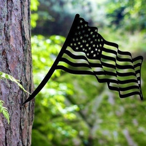 USA Flag Tree Stake DXF SVG Dateien / Garten Deko dxf Dateien / Garten Deko dxf Dateien / Laser cut Dxf Dateien / Gartenstecker Dxf Laser