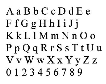 アルファベット文字 dxf および svg ファイル /a から z または 0 から