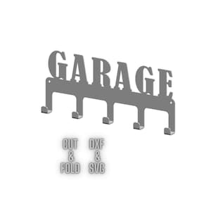 Porta llaves de garaje dxf svg archivos cortados / archivos dxf para plasma / metal key hanger svg dxf / archivos cortados por láser / archivos dxf para cnc / archivos cortados por plasma
