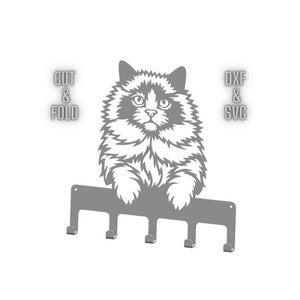 Kat sleutelhouder dxf svg gesneden bestanden / dxf-bestanden voor plasma / metalen sleutelhanger svg dxf / laser gesneden bestanden / dxf-bestanden voor cnc / plasma gesneden bestanden