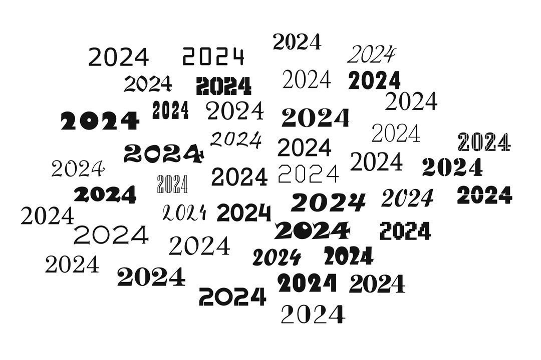 40 2024 Numbers Bundle Dxf Svg Png Jpg File 40 2024 Etsy