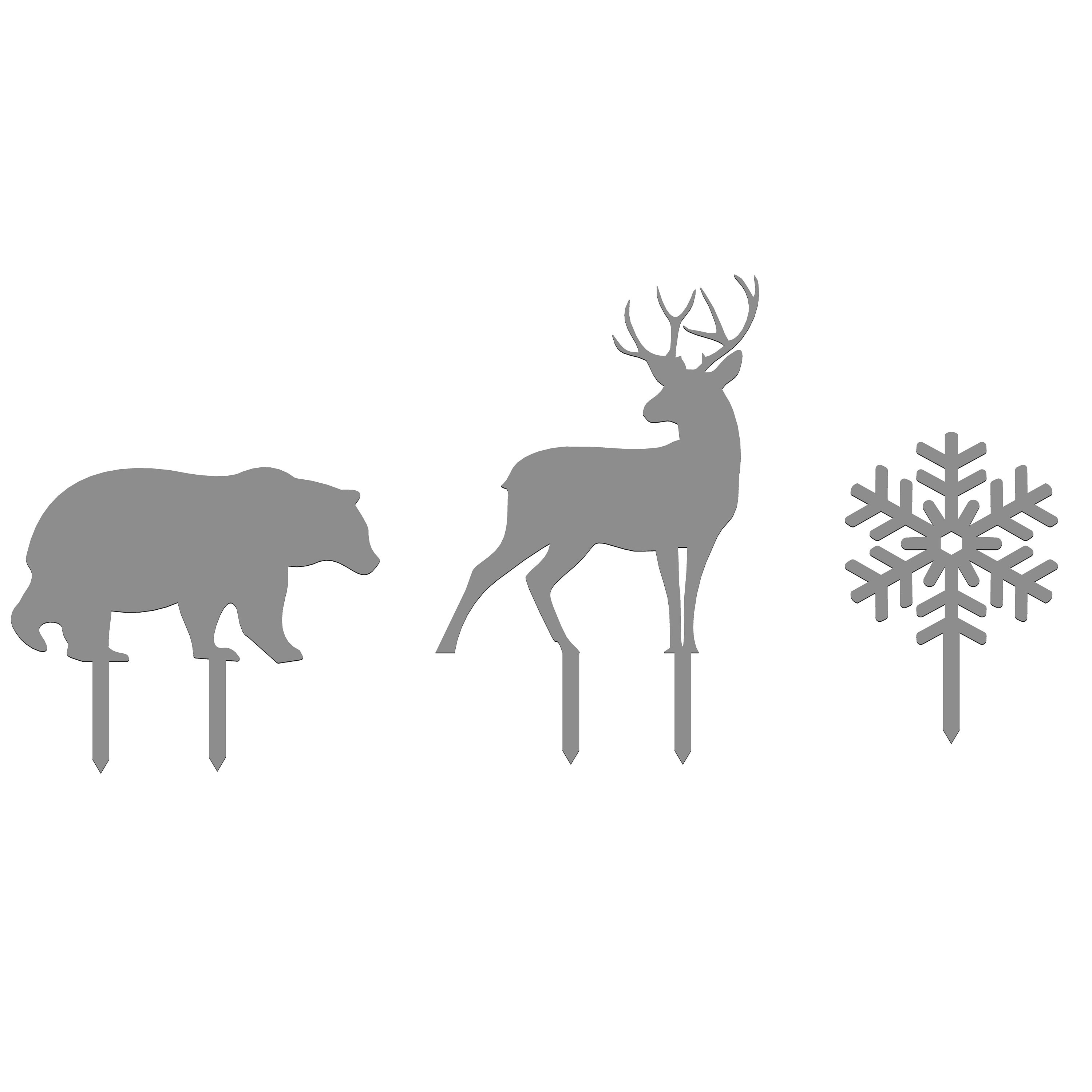 Christmas Garden Stakes Dxf and Svg Files Christmas Stake Laser Cut