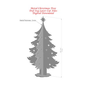 Arbre de Noël DXF SVG fichiers découpés au laser | Décoration d'arbre de Noël en métal, fichiers découpés au plasma | Fichiers Dxf de Noël pour découpeuse au plasma | Prêt à couper