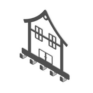 Schlüsselhalter dxf und svg Lasercut Dateien / dxf Dateien für Laser / Metall Kunst home decor dxf Datei / Lasercut Dateien / Schneiden und falten