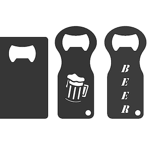 File DXF e SVG apribottiglie da 3 pezzi, DXF apribottiglie per birra, taglio laser CNC, file di taglio laser apribottiglie, file DXF per laser