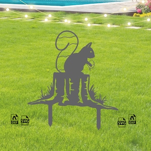 Écureuil sur arbre, piquets de jardin, fichiers DXF SVG | Fichiers découpés au laser Squirrel Yard Stakes | Fichiers découpés au plasma pour décoration de jardin | Fichiers Dxf pour plasma