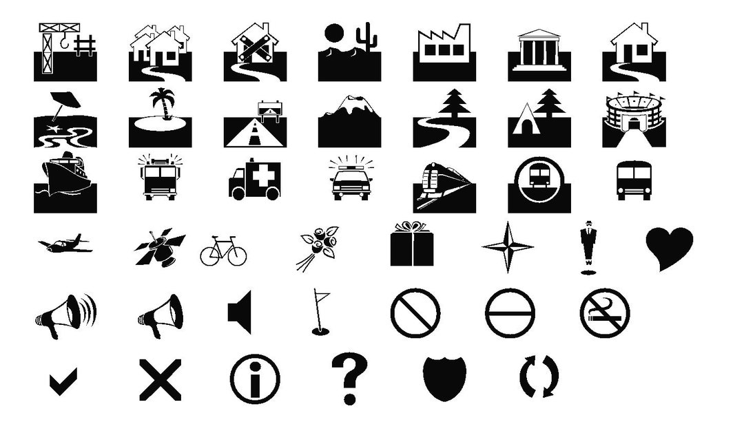 DXF SVG Symbole Bundle / Symbol Svg File / Symbol Icon Svg/ - Etsy