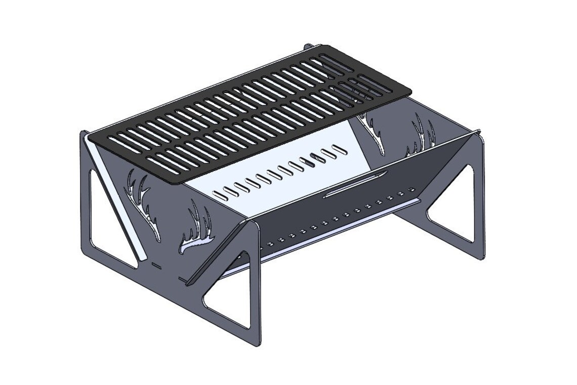 Deer Fire Pit Dxf File, Portable Fire Pit Dxf File, Fire Pit Grill Dxf