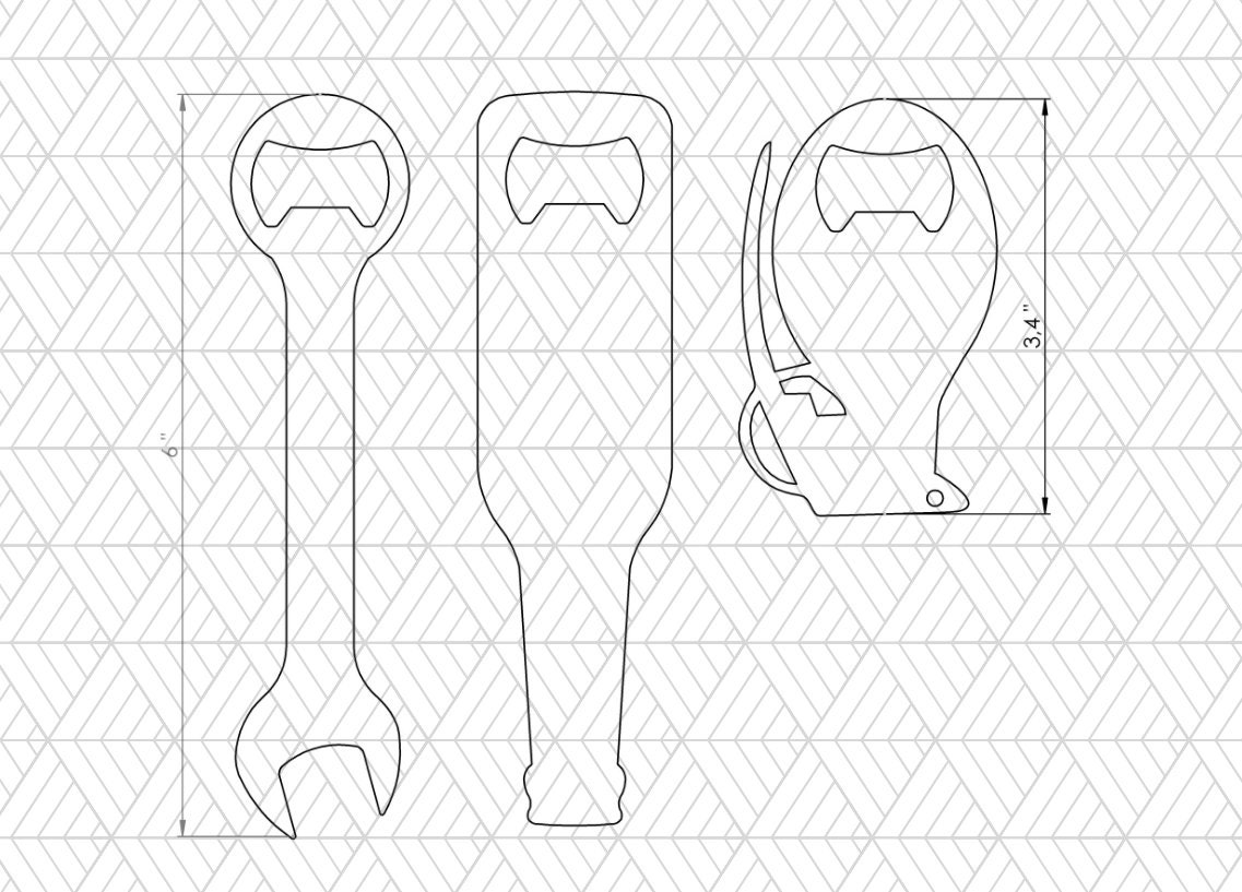 Beer Bottle Opener Dxf and Svg File, Plasma Cut Bottle Opener, Bottle