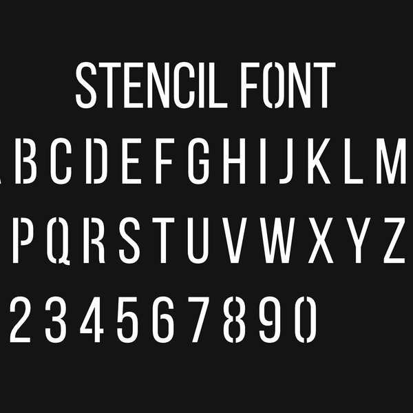 stencil font dxf for plasma | stencil font for laser cutting | stencil for address letters | stencil laser alphabet | letters laser cut file