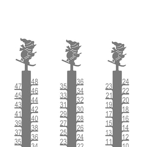 48 inc, 36 inc, 24 inc Snowman Snow Depth Gauge Dxf Svg Files | snow gauge cnc plasma cut files | snow gauge laser cut file | snow meter svg