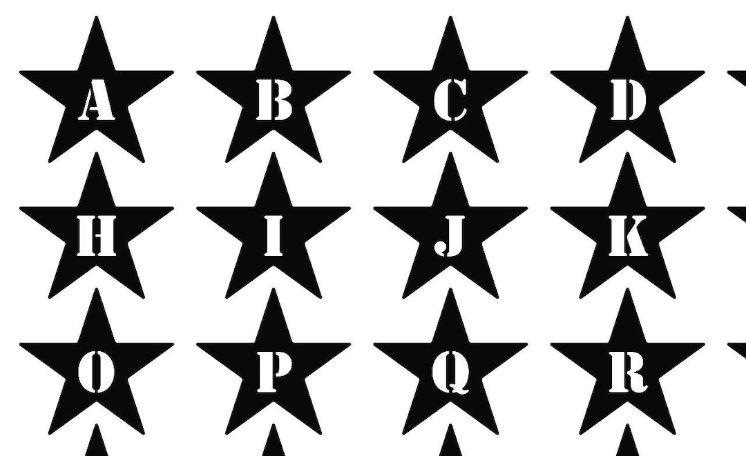 Printable Letters Inside A Star