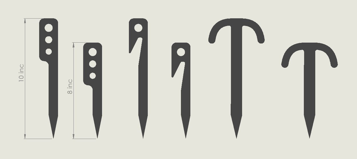 Point Stake Files Tent Stakes Dxf Files, Camping Stakes Dxf Files, Cnc Plasma Dxf, Stakes ...