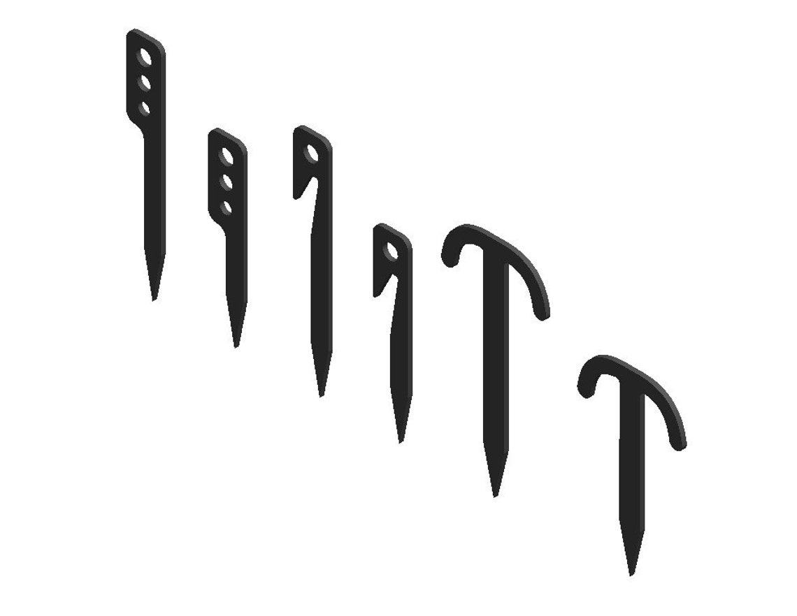 Tent Stakes Dxf Files, Camping Stakes Dxf Files, Cnc Plasma Dxf, Stakes