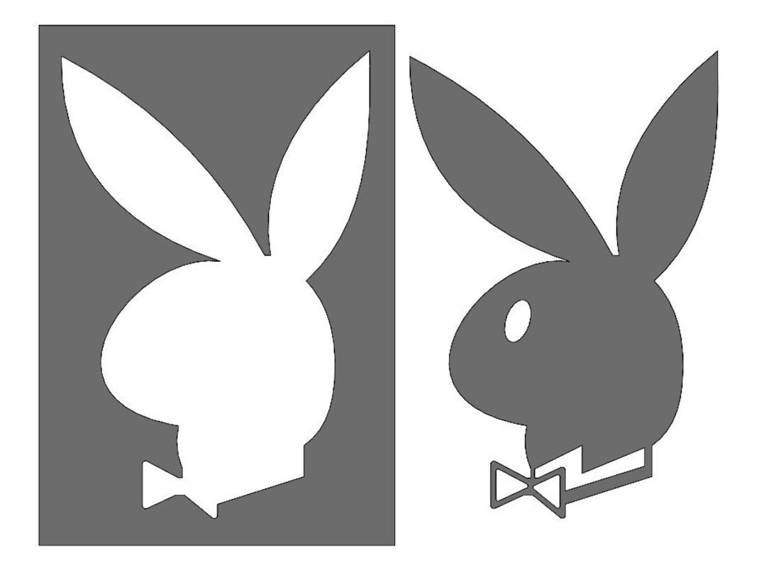 Playboy Bunny Stencils 2 Layer DXF SVG File/dxf File for - Etsy