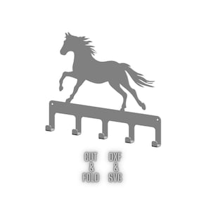 Portachiavi cavallo dxf svg file tagliati / portachiavi plasma cavallo / file dxf per plasma / gancio chiave in metallo svg dxf / file tagliati al laser / taglio pronto