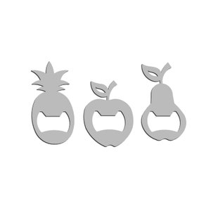 File DXF e SVG apribottiglie di frutta / ananas, mela, file di taglio al plasma apribottiglie pera / taglio laser apribottiglie / design apribottiglie