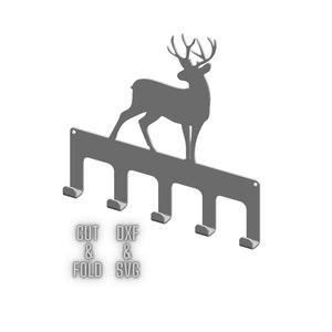 herten sleutelhouder dxf svg plasma gesneden bestanden | metalen sleutelhanger dxf svg cnc plasma gesneden bestanden | sleutelhouderplan | sleutelhouder dxf-bestanden voor plasma