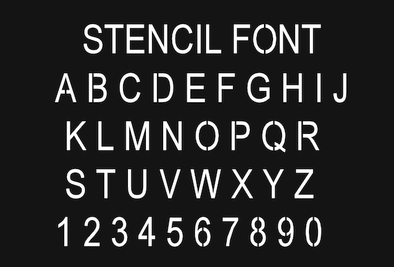 Stencil Font Stock Art - DXF File for CNC