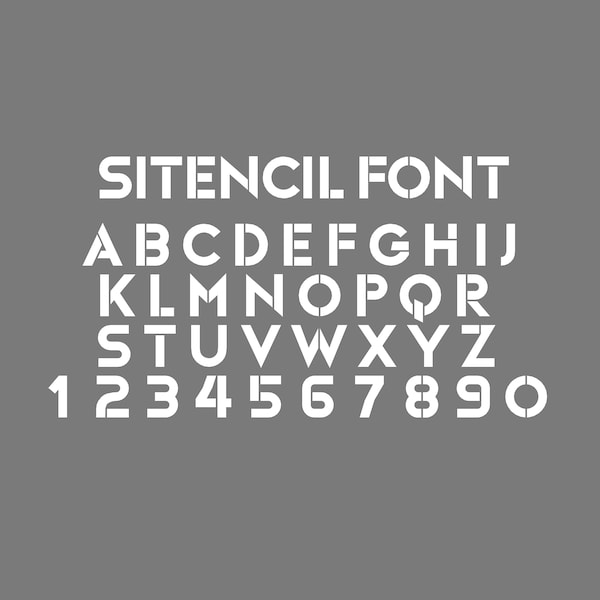 Sitencil font alphabet letters dxf svg files, font for cnc laser cutting, letters stencil svg file, dxf file for laser cut, cut ready