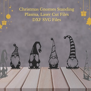 Weihnachtswichtel DXF SVG-Dateien | Weihnachtsverzierungen Laser Cut Dateien | Weihnachts-Zwerg-Dekor-Plasma-Schnitt-Datei | Dxf-Datei für Plasma