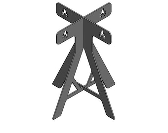 Archivos dxf de rejilla para fogatas verticales, rejilla para fogatas portátil, rejilla para fogatas de metal con bajo nivel de humo, archivos dxf para cnc, archivos dxf para láser, plegable