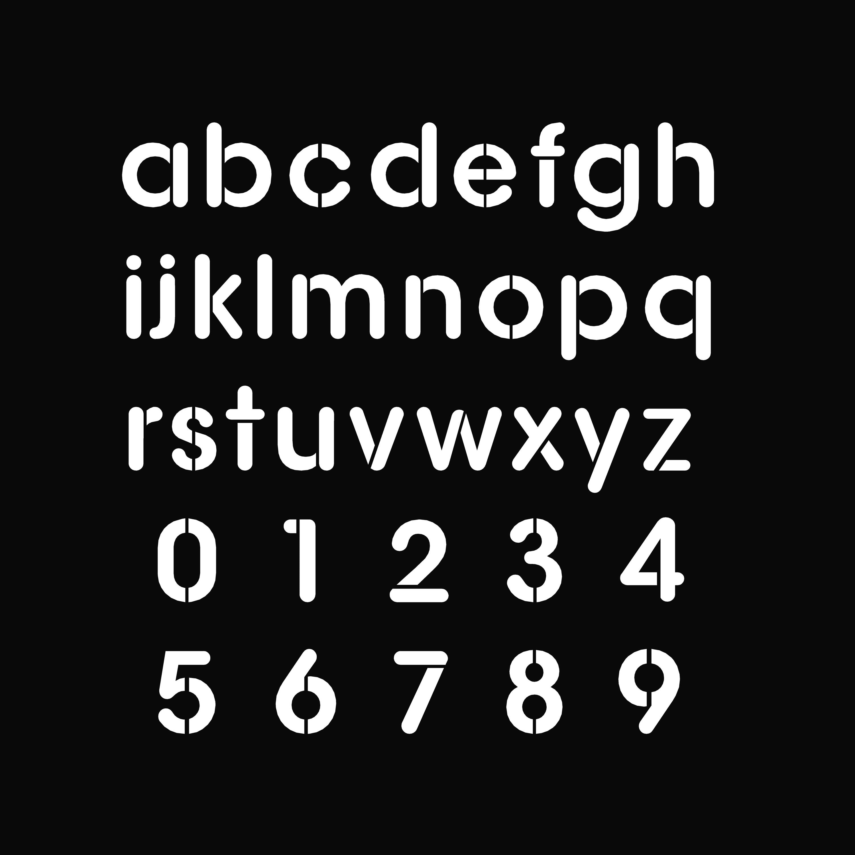 Sitencilフォントアルファベット文字dxf svgファイル | CNCレーザー