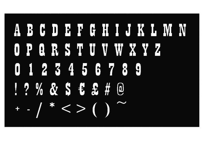 Playbill Font Alphabet Letters Dxf Files, Cutting Font, Dxf Fonts Files