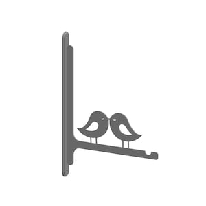 Couple d'oiseaux suspendus support de panier fichier dxf svg découpé au laser / fichiers dxf pour plasma / fichier de coupe plasma de support de panier suspendu en acier / sans soudure