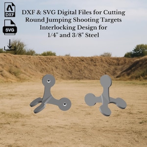 Runde springende Zielscheibe DXF SVG | Reaktives Metall Zielscheibe Design für 1/4 &quot;& 3/8&quot; Stahl | Laser-Plasma-CNC-Schnittdatei | Digitaler Download