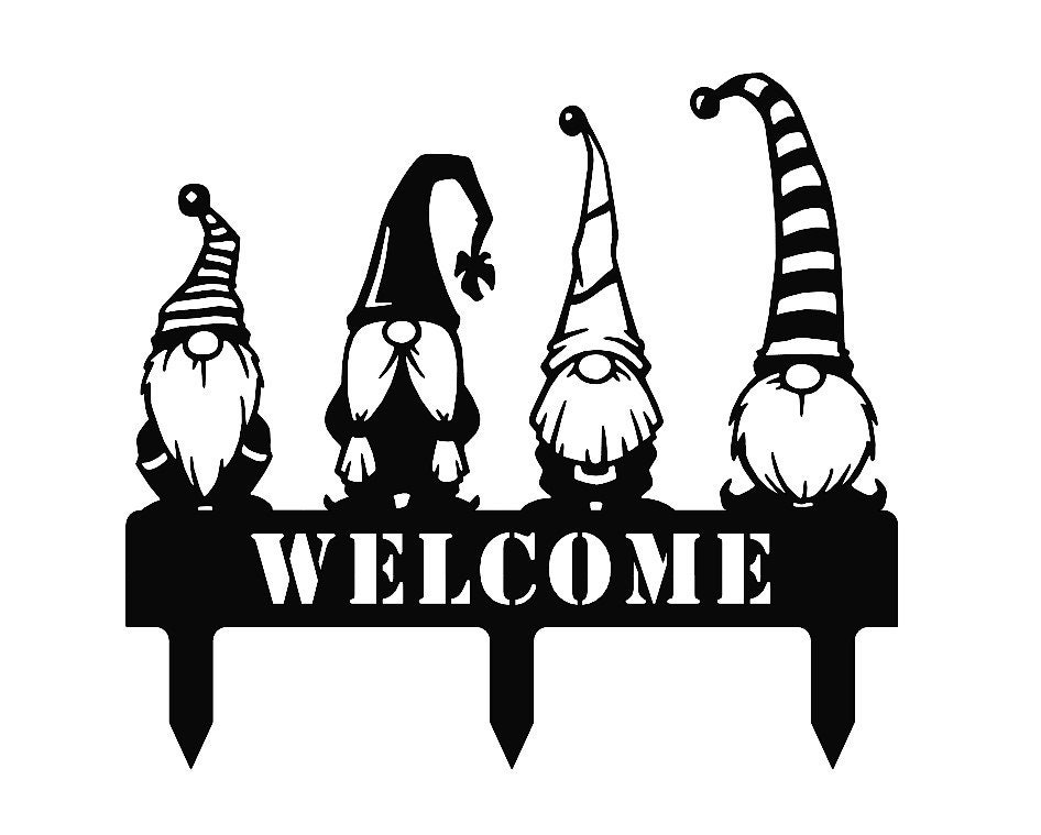 Gnomes Garden Stakes DXF SVG Files /svg File for Garden Gnomes