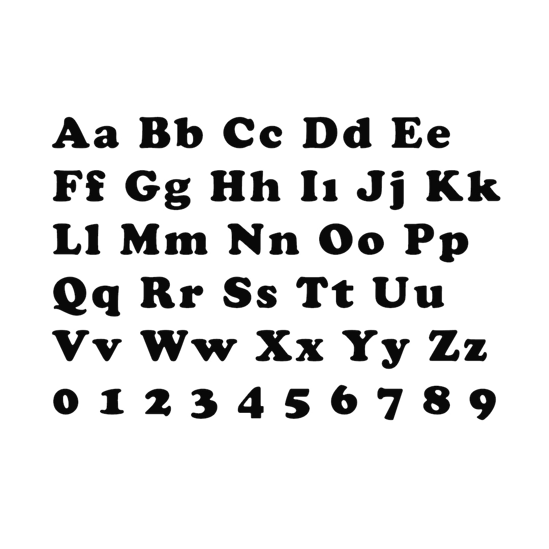 Alphabet Letters and Numbers DXF SVG Files / Cutting Font / Font for ...