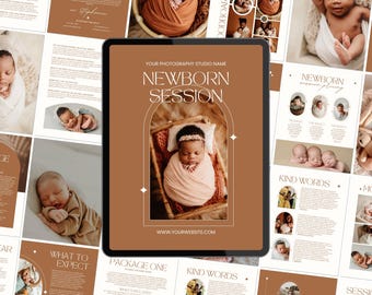 Newborn Photography Posing Guide, Newborn Session Guide, Photography Booking Template for Newborn Photographers, Photography Style Guide