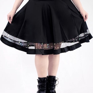 Plus Size Mystic Nightfall Skirt - Alternative Plus Size Goth Skirt - Plus size Skirts,  Alt Plus Size skirt, Plus Size - Witch Skirts