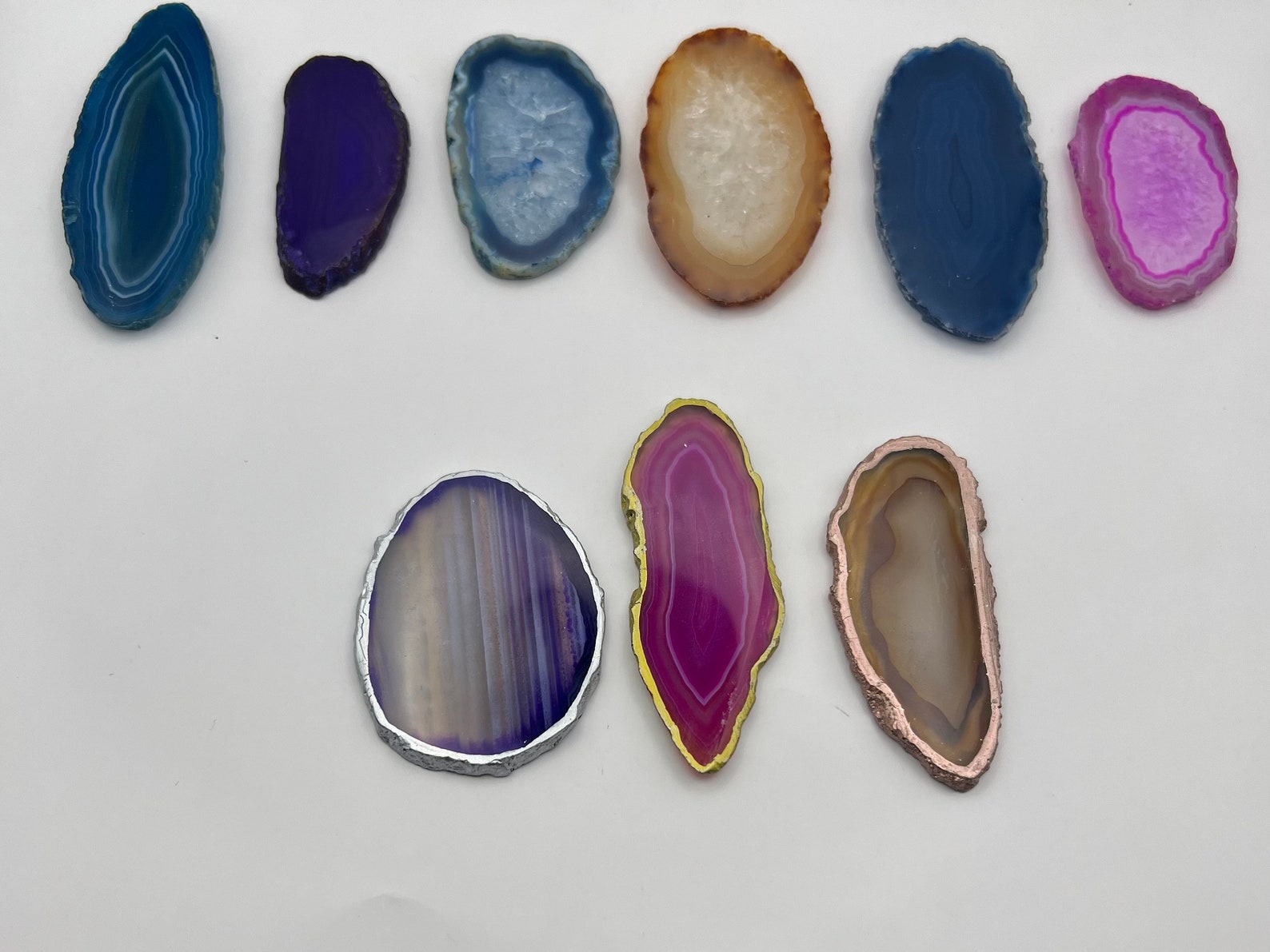 Agate Geode Stemless Wine Glass: Iridescent Angular Glass - Etsy