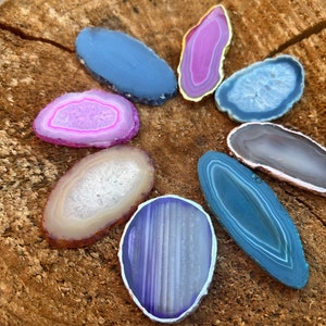 Agate Geode Stemless Wine Glass: Iridescent Angular Glass - Etsy