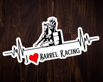 Barrel racer bumper sticker for barrel racing sticker for horse lovers
