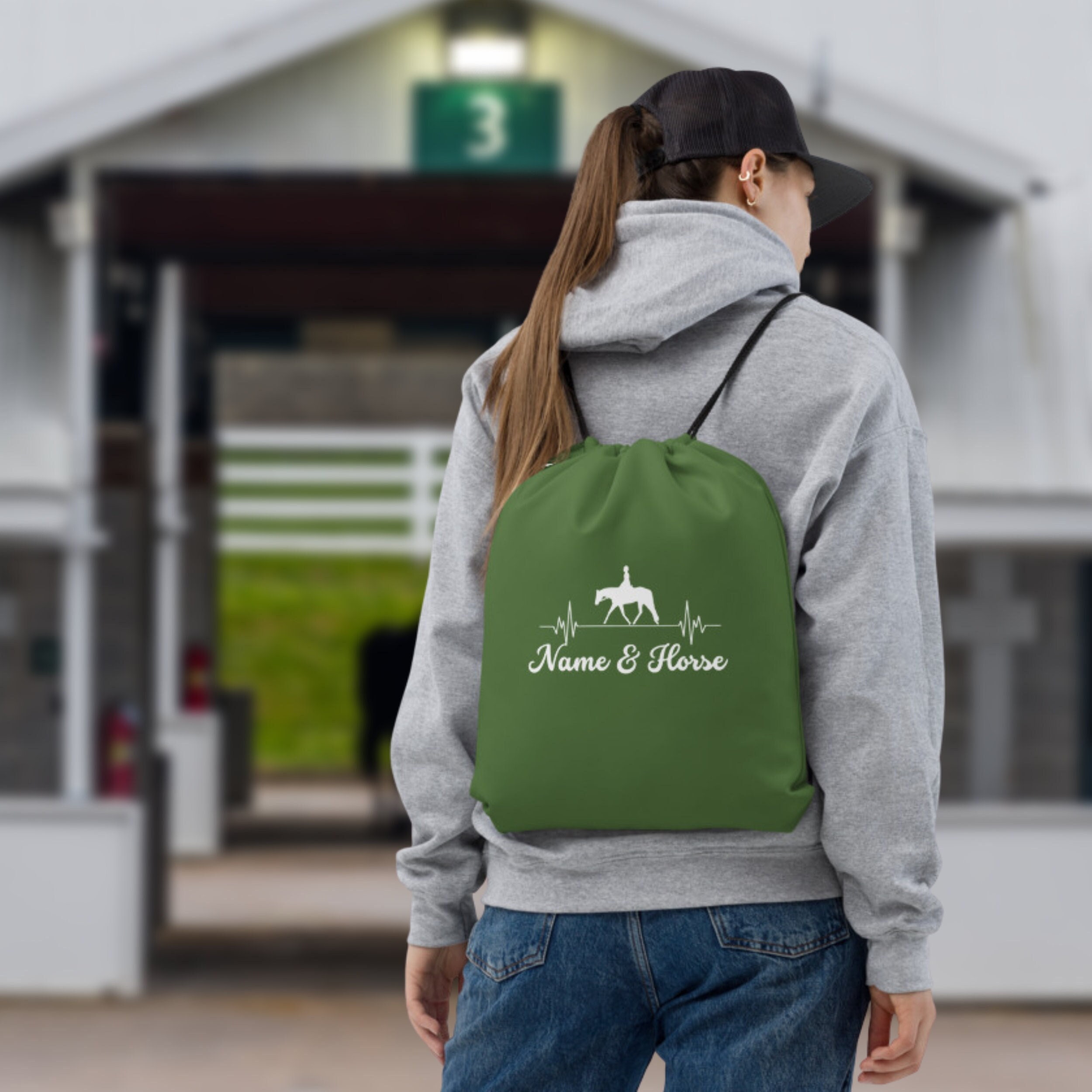 Personalized Equestrian Helmet Bag for Horse Lover Riding Helmet Storage Bag for Horse Show