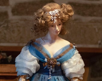 Handmade Exclusive Art Doll "Beautiful Lady" | The doll in the style of Biedermeier | Handmade Porcelain Doll | Free Shipping