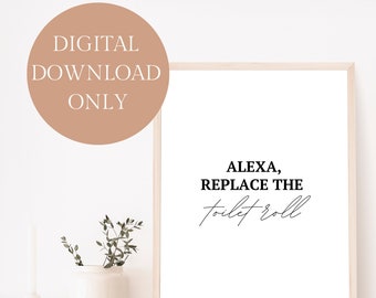 Bathroom Print, Wall Print, Digital Print, Toilet Print, Poster Print, Wall Art, Toilet Roll Print, Printable