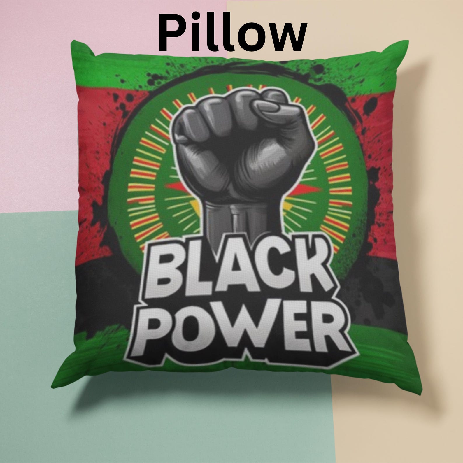 African American 1968 Beach Blanket Black Power Fists of Freedom DT03