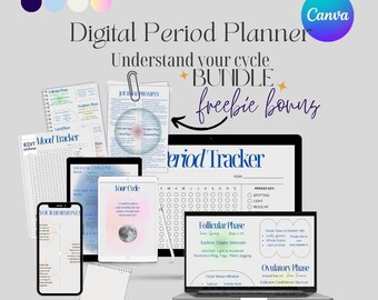 All-in-One Cycle Toolkit: Period Tracker + Cheat Sheet for Smooth Cycle Navigation. A guide through each phase of your Menstrual cycle