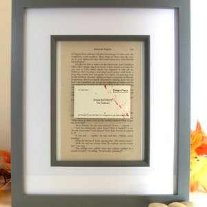 American Psycho - Wall Art - Pagina originale incorniciata con biglietto da visita Patrick Bateman - CORNICE NERA